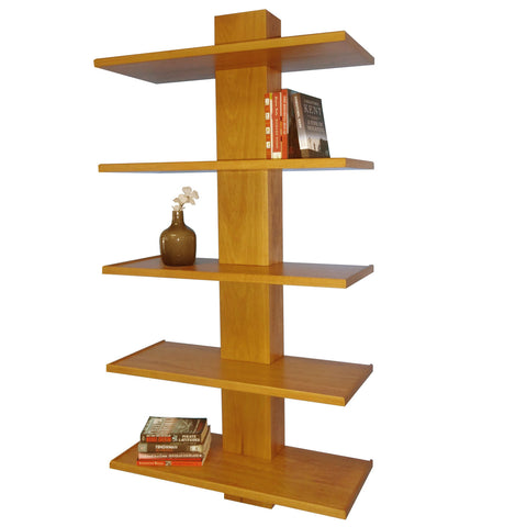 Long Blackcomb Bookshelf - shown in Poplar with Salem stain