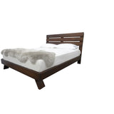 Vancouver Platform Bed - shown in Poplar with Coco Cherry stain