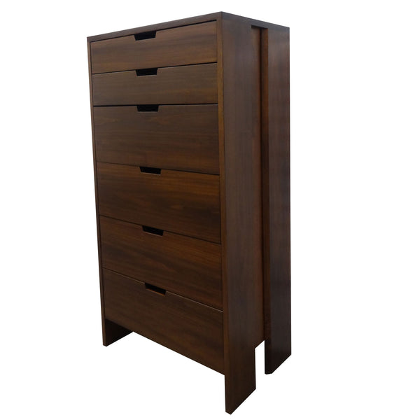 Vancouver 6 Drawer Chest - shown in Poplar with Coco Cherry stain